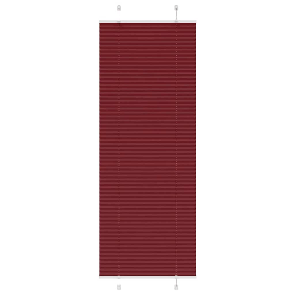 Burgundy Red Pleated Blind 75X200 Cm Fabric Width
