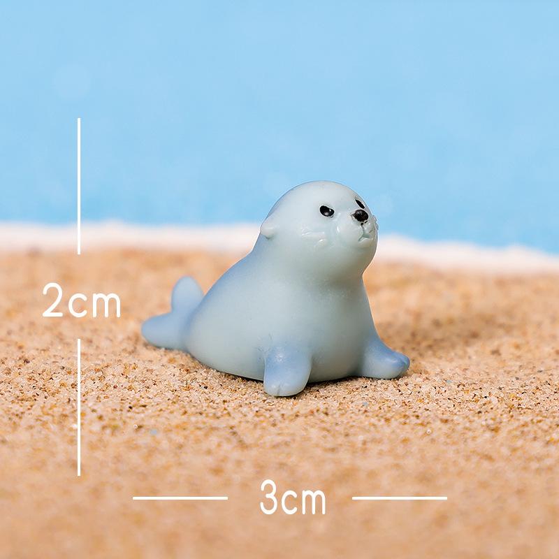 Micro-landscape Ornaments, Realistic Sea Lions, Sea Dogs, Seals and Other Small Animal Creative Car Resin Craft Decorative Accessories