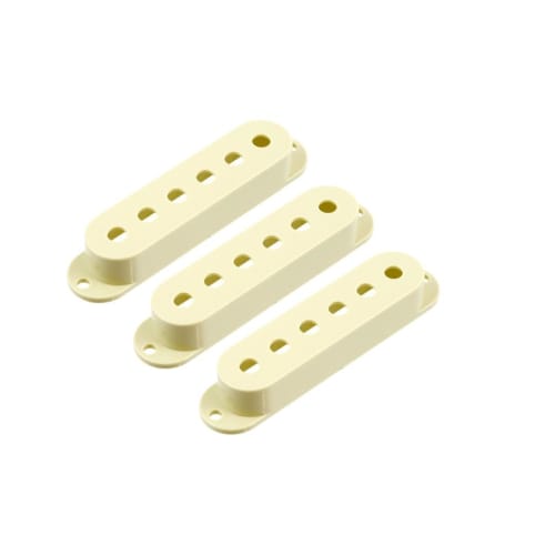 ALLPARTS ST-Type Single Coil Pickup Covers, Cream (Pack of 3) PC-0406-028