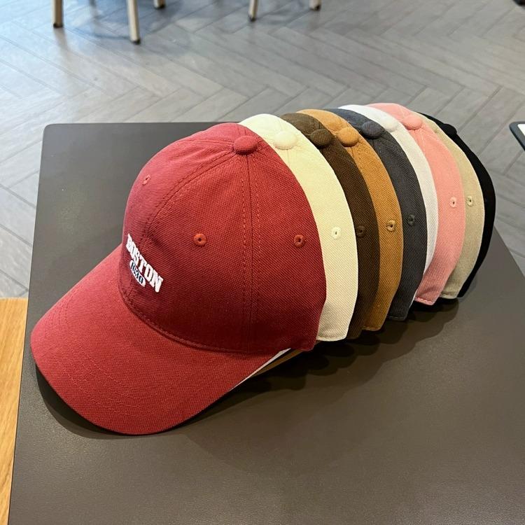 BOSTON Embroidered Baseball Hat for Men and Women, Four Seasons Soft Duck Tongue Hat, Travel, Hiking, Outdoor
