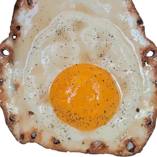 1/2/3/4Pcs Fried Egg Wall Decoration Fried Egg Hanging on a Nail Wall Art Home Living Room Kitchen Wall Decorative Acrylic Sign