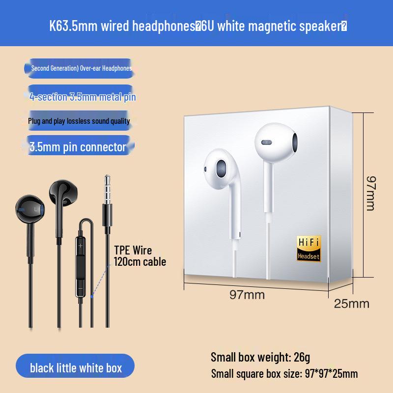 

3,5 мм наушники-вкладыши с микрофоном для Apple, Huawei, Xiaomi, Android и ПК