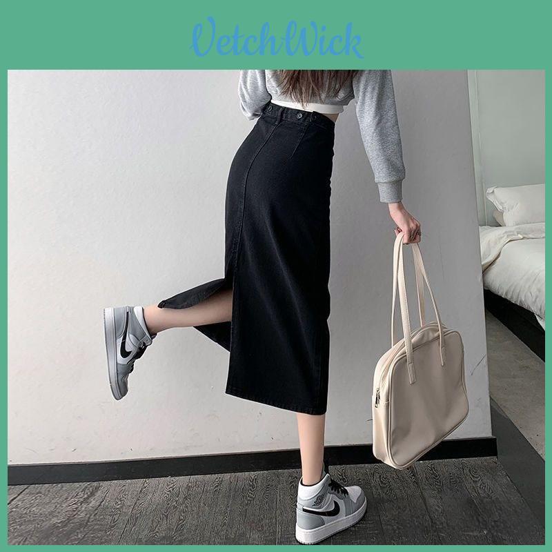 Classic Denim Skirt For Women With High Waist And Slim Fit For Autumn 2025
