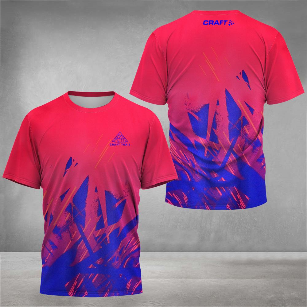 2026 New Summer Outdoor Leisure Men's Hiking Sports Letter Printed Comfortable and Breathable Round Neck T-shirt