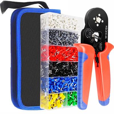 Crimping Pliers Ferrule Sleeves Tubular Terminal Tools HSC8 6-4A/6-6A/16-6(max 0.08-16mm²)Wire Crimper Household Electrical Sets