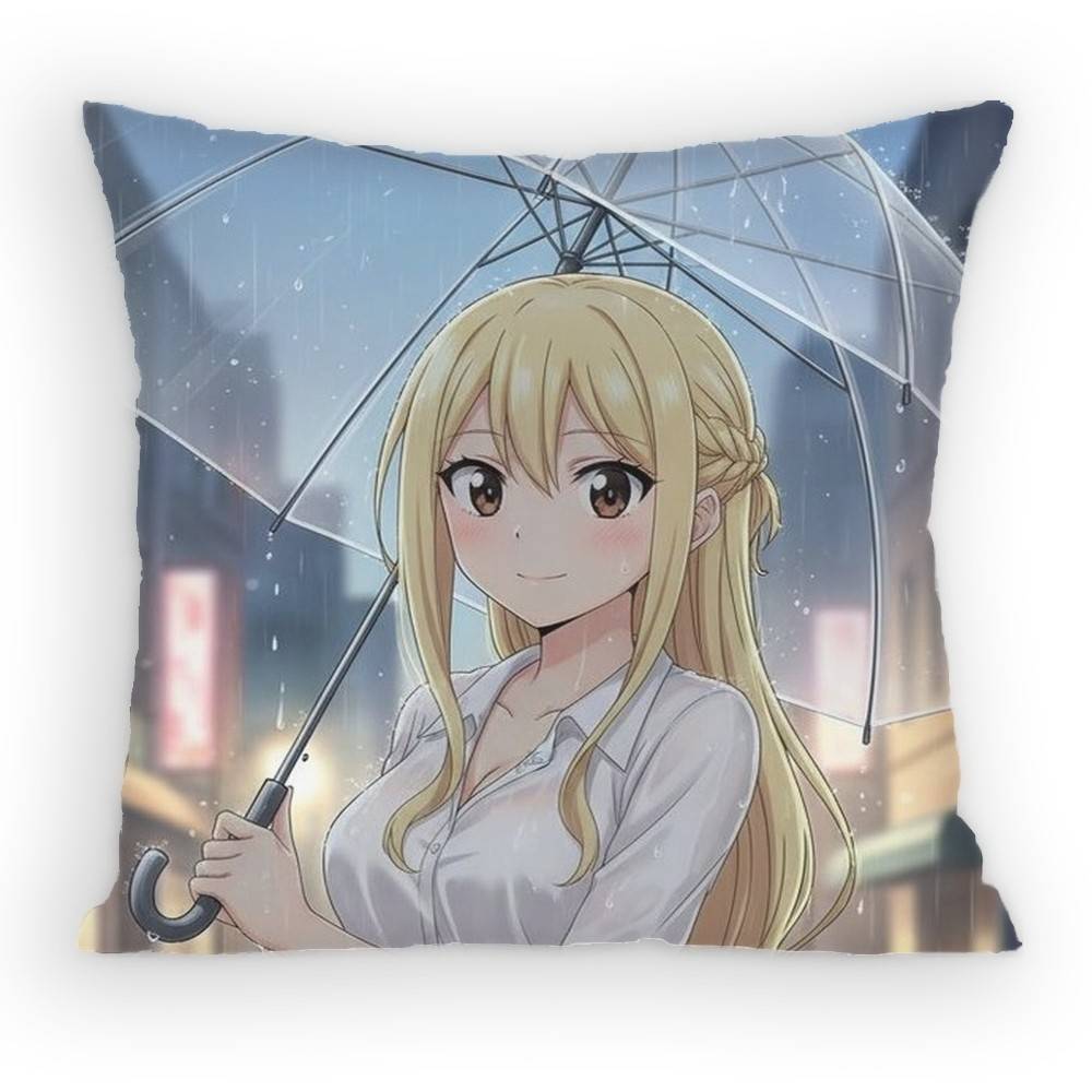 FAIRY TAIL Lucy Pillow Case Sofa Living Room Bedroom Headboard Backrest Cushion Square Cushion Nap Time
