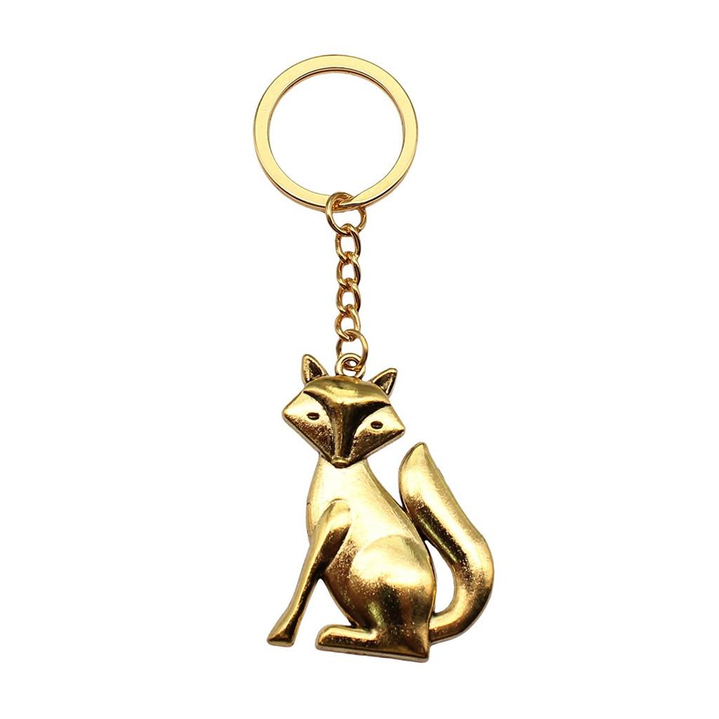 Bear Charm Tiger Keychain Wild Animal Pendants Key Ring 28mm