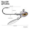 3Pcs Fishing Swimbait Hook Underspin Jig With Spinner Blade For Bass Freshwater Saltwater