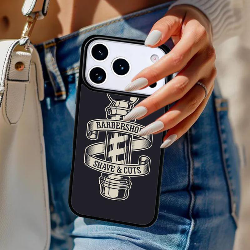 Barber Shop Hair Stylist Salon Phone Case For iPhone 17 Air 14 15 13 12 Max Cover For Apple 14 15 16 16e 11 Pro Max Plus Coque