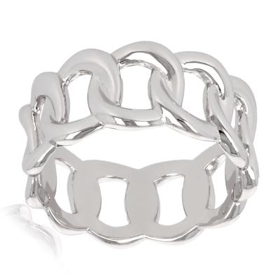 Ασημένιο δαχτυλίδι "Χορογραφία" (ρόδιο επιμεταλλωμένο) - 8 χιλιοστά