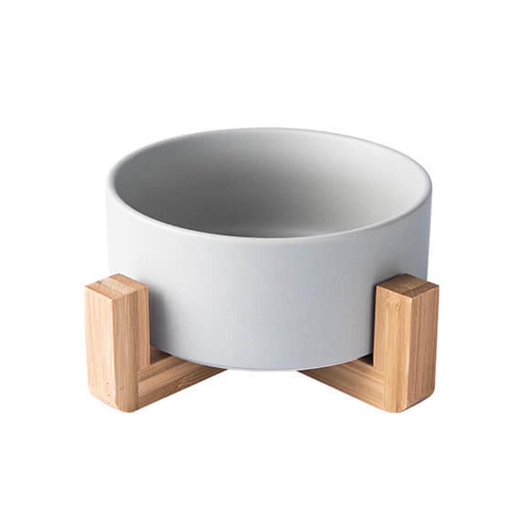 Flower Pot with Wooden Stand Indoor Display Rack Rustic Decor