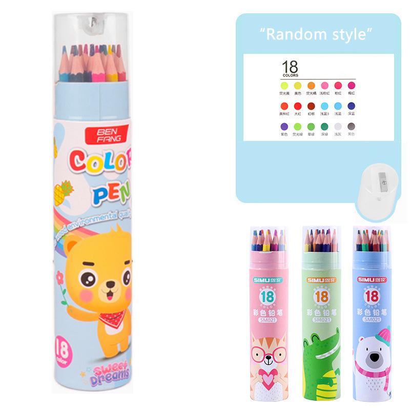 

Набор цветных карандашей из 18/24/36 цветов, мягкий стержень для художников, идеально подходит для рисования, эскизов, штриховки, раскрашивания, школьные канцелярские товары 18pcs