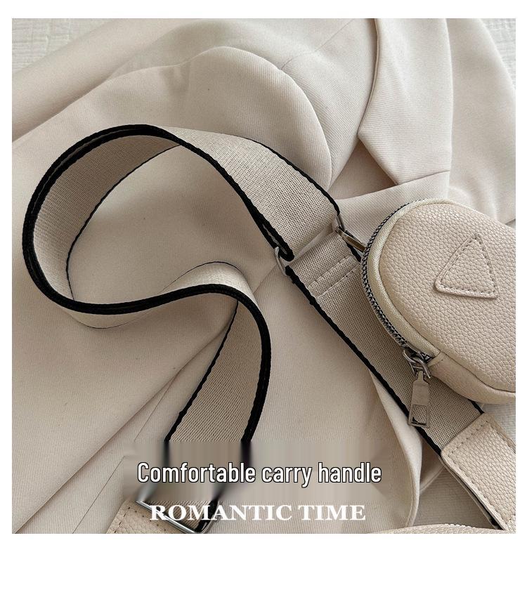 2024 Spring Fashion Crossbody Bag: Simple Design, PU Material, Trendy Women's Shoulder Bag