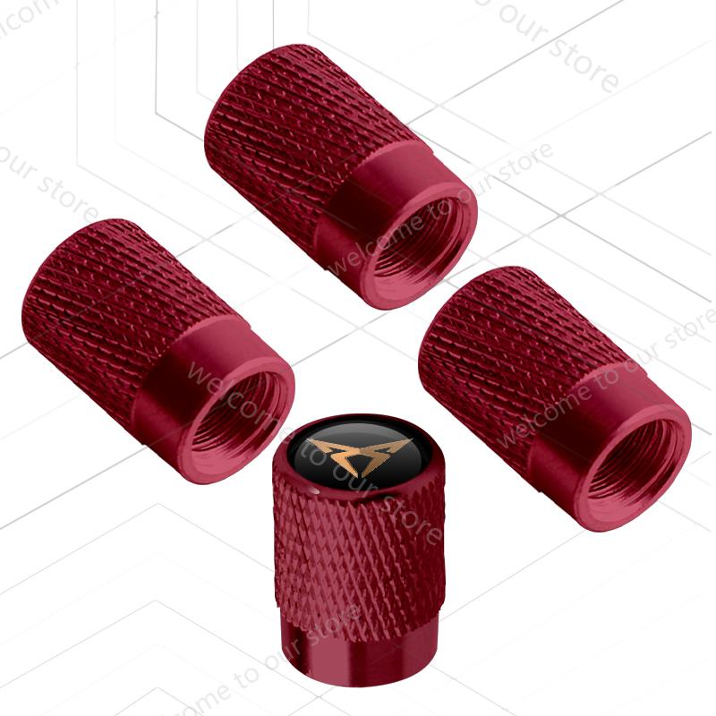 4 Stück/Set Für Ibiza Leon ATECA Tavascan Arona Born Ateca Tarraco Terramar LOGO Abzeichen Auto Rad Reifen Ventilkappen Reifenventilschäfte