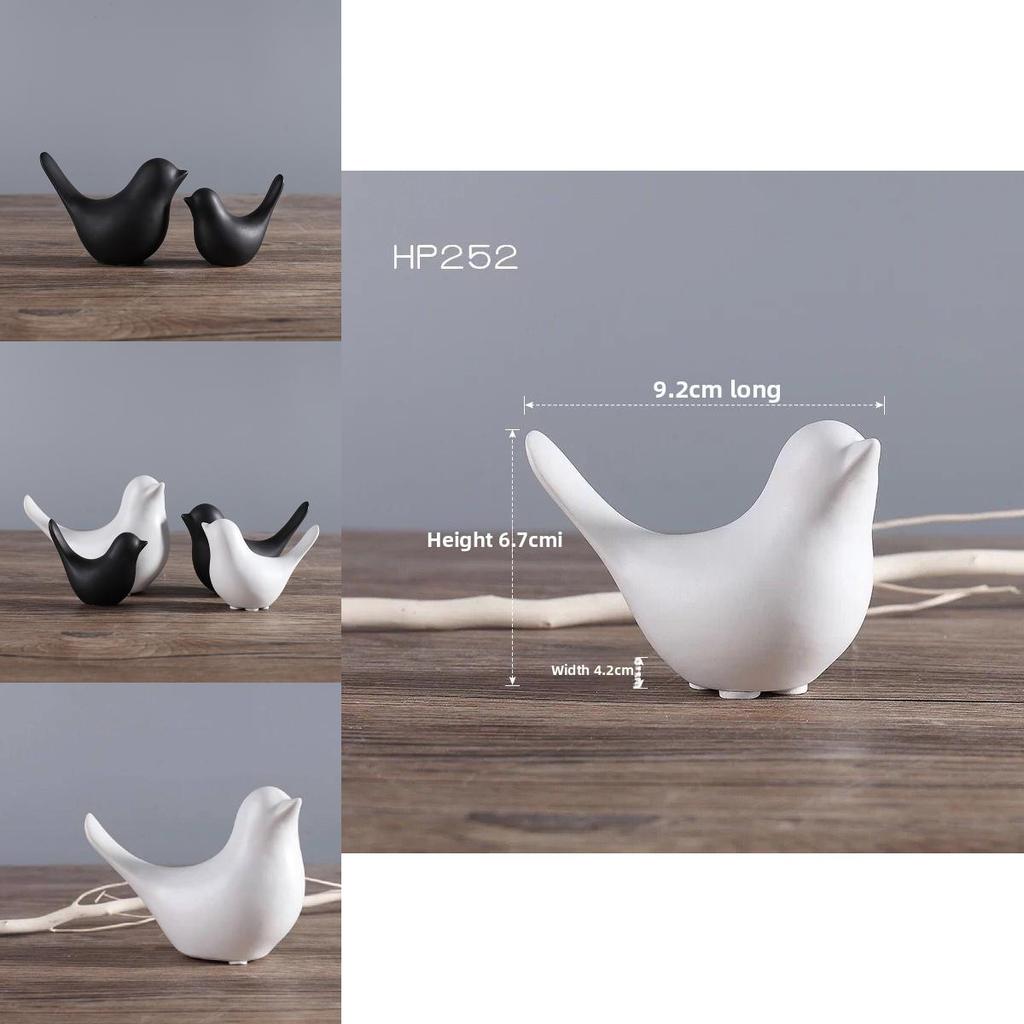 Modern Minimalist Ceramic Bird Decor With Abstract Design For Home And Gift Use