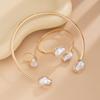 Baroque Pearl Necklace Clavicle Chain Set - European & American Retro Niche Design AVE