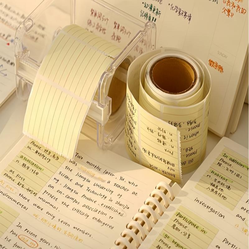 1Pc Small Paper Box Pull-out Sticky Sticky Note with Strong Horizontal Line, Pull-out Detachable Sticky Note Paper, Simple