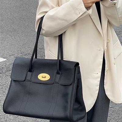 Neue weiche Leder-Tote Big Bag, hochwertiges Leder Rindsleder hochwertig Pendeln große Kapazität Schulter Damenhandtasche.