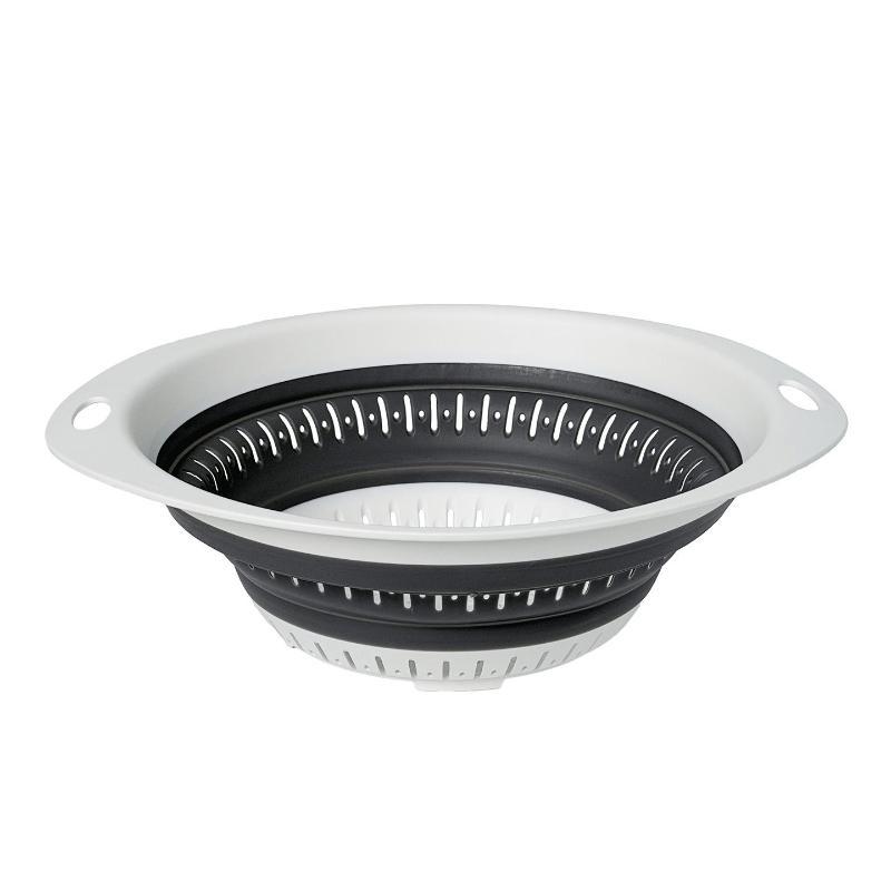 Silicone Folding Drainer Basket Portable Kitchen Fruit Vegetable Washing Folding Storage Kitchenware Drain Bowl