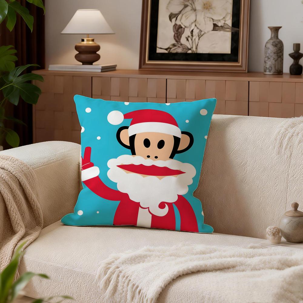 Cartoon P-Paul Frank Monkey Cushion Cover Cushion Cover Set 4Pcs 50X50 45X45 40X40 Pillowcase Decorative Sofa Home Decor