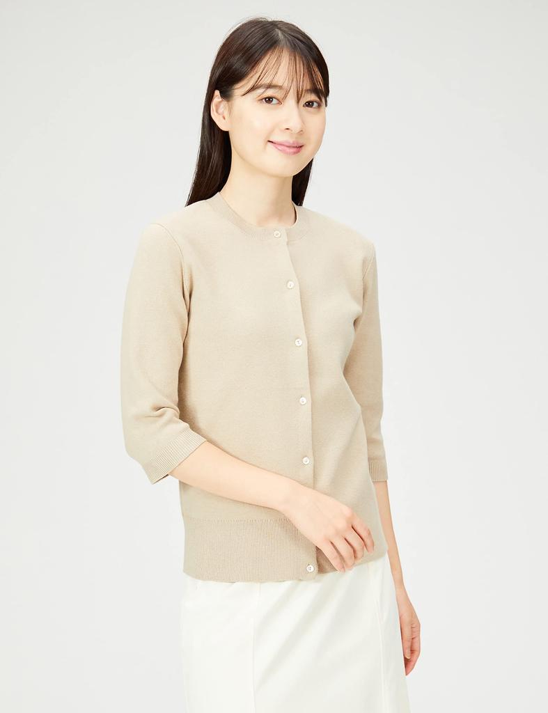 Mira Owen Knit Cardigan with Balloon BEG 0 Cuffs, 09WND224139, Women's,