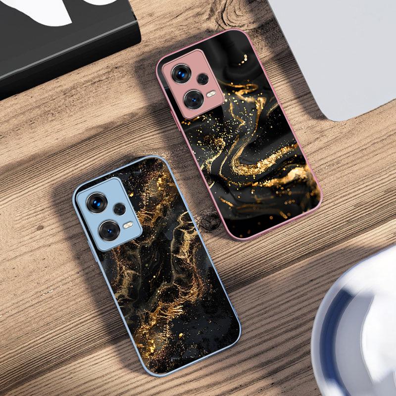 Preto Dourado Escuro Para Xiaomi 14 Ultra 13 Lite Redmi Note 13 11 Pro 12 Plus Poco X6 3 Pro F4 6 GT Capa de Vidro Temperado para Celular