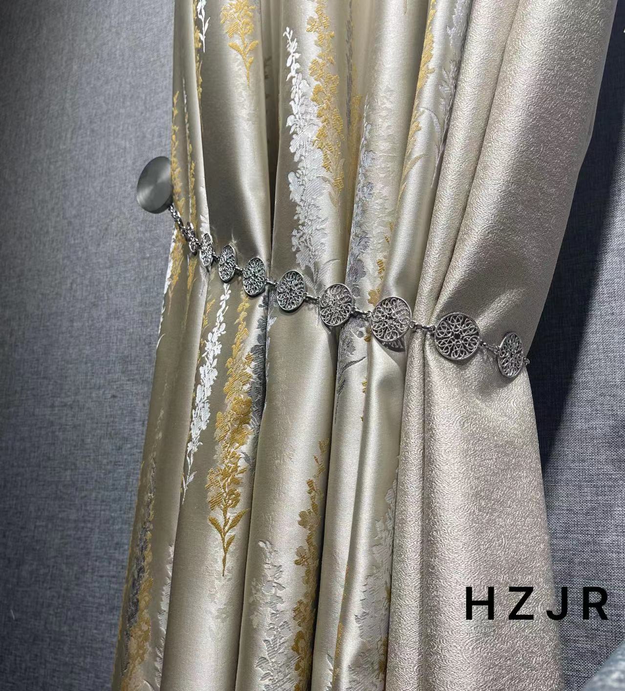 2025 Designer New European Simple Style Beige High Precision Jacquard Series Rayon Fabric for Curtains and Clothes