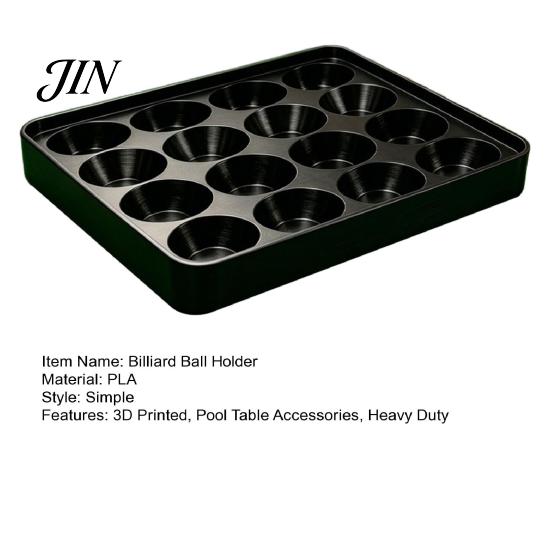 Pool Billard Tablett für 16 Kugeln, 3D-gedruckter Halter mit erhöhtem Rand, Snooker Transport-Aufbewahrungstablett, Tischzubehör