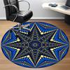 1pc Blue Star Mandala Chair Carpet for Office Non-Slip Mat for Office - Decorative Floor Mat  yy251030220
