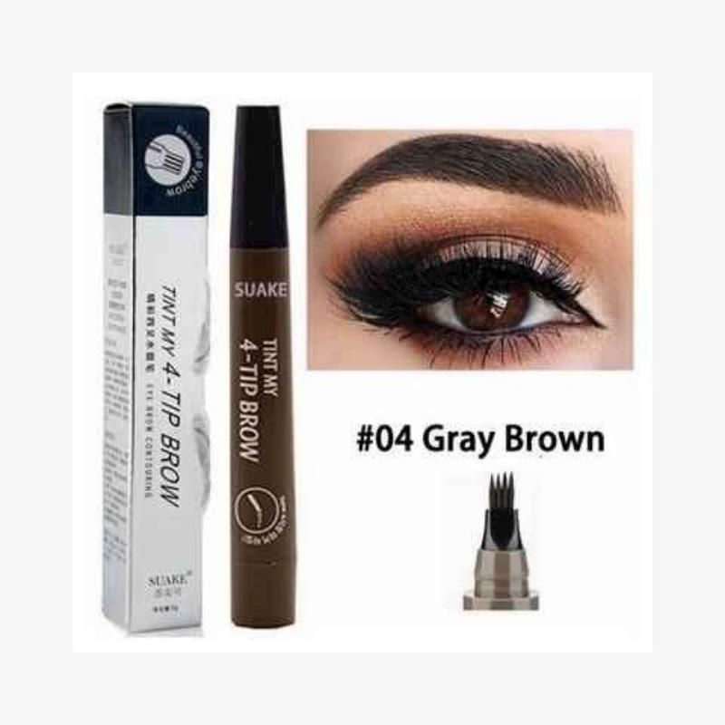 

Горячий бионический карандаш для татуажа бровей/водостойкий жидкий карандаш для бровей с 4 головками/5D дикий карандаш для татуажа бровей макияж карандаш для бровей водонепроницаемый 04 # Gray brown