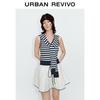 UR2026 Women's Striped Knit Vest Cardigan