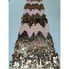Length: 1Yard Colorful Size Sequin Embroidery Glitter Fabric DIY Sewing Pants Skirts Camisoles Mesh Sequin FabricWide:125CM