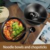 High Quality Black Plastic Noodle Bowl Spoon Catering Service Bowl Suitable For Cafeterias And Picnics Easy Maintenance