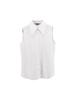 Women's 2025 Autumn/Winter Versatile Sleeveless Sweater Vest with Pointed Collar Temperament White Base Shirt