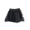 Korean Princess Rich Girl Style High Waist A-line Fluffy Mesh Skirt - Multi-layer Short Cake Skirt for Women