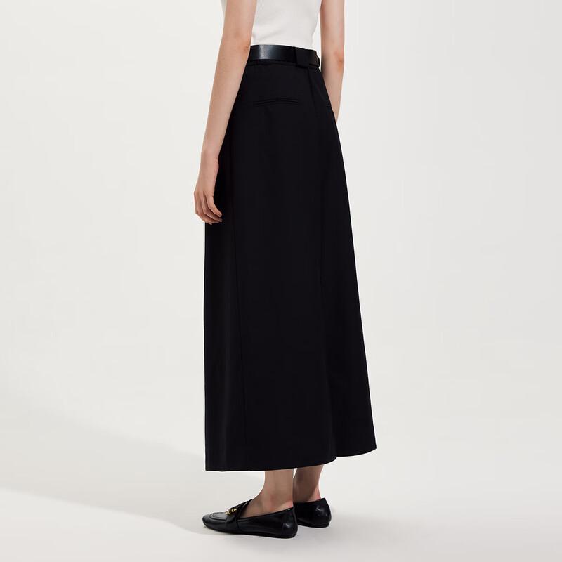 Tatu Autumn/Winter Versatile Back-Slit A-line Midi Skirt