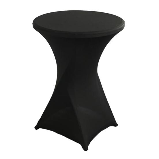 Yousheng Cocktail Table Cover Solid Color Design High Elastic Oil-Proof Universal Fit Simple Installation Round High Top Table Cloth