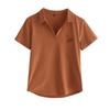 Women's Summer Fresh and Sweet Slim Short-sleeved T Shirt Solid Color Comfortable Temperament Tops