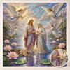 Pearl Painting Jesus And Mary With Angels 5D DIY Decorative Painting. Cute Birthday Gift. Handmade Art Painting