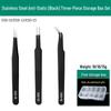 Bao Lian Anti-static Stainless Steel Tweezers - Bent Tip & Fine Pointed Tip for Precision Bird's Nest Hair & Blackhead Removal
