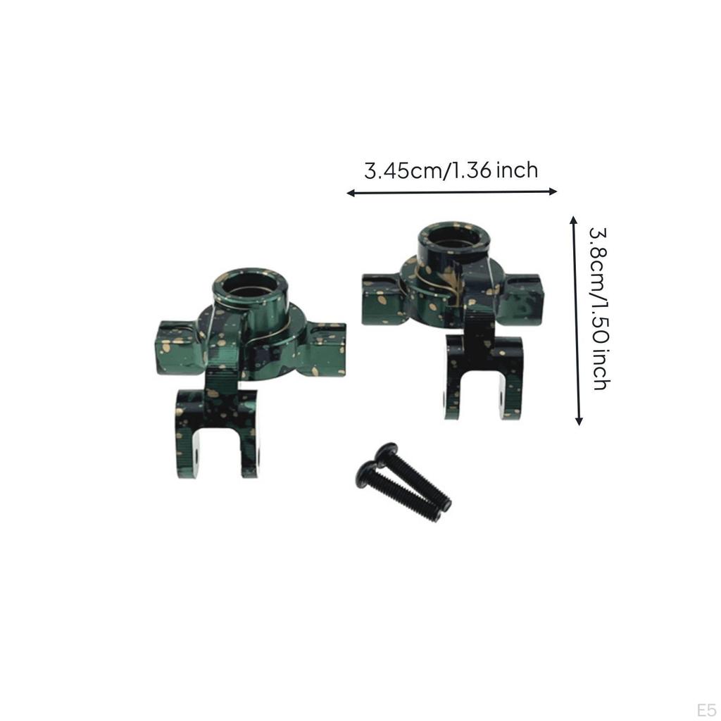 2 Pieces RC Steering Knuckles with Screws Easy To Install Part Anodized