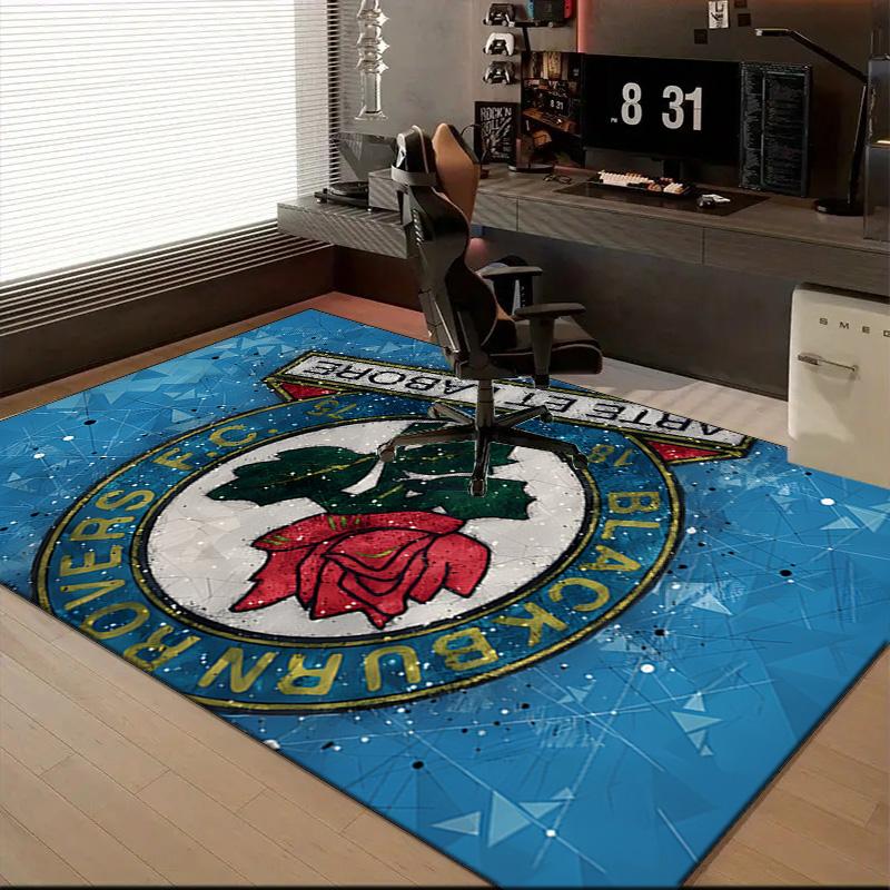 Rovers Crest Football Club Printed Office Carpet Chair Cushion  Entryway Rug, Rugs for Living Room, Bedroom Christmas gifts