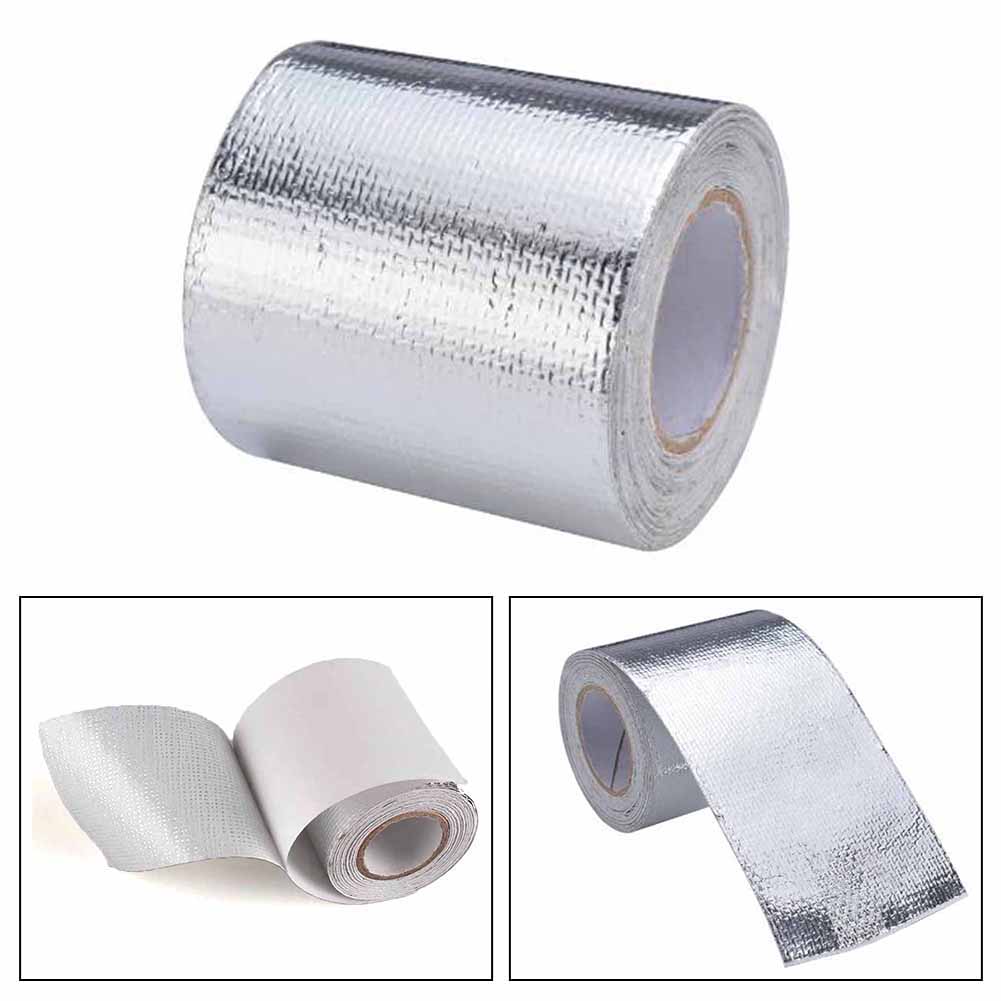 10Mx5cm Car And Motorcycle Pipe Insulation Waterproof Reflective Foil Tape Silve Motorcycle Equipments