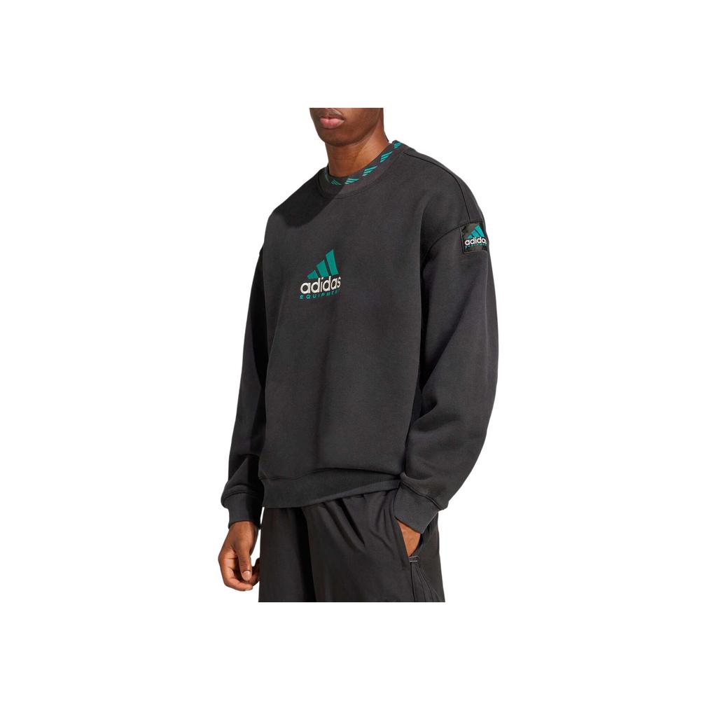 Adidas Equipment Series FW24 Sports Loose Long Sleeve Crewneck Sweatshirt Men Sweatshirt Black JL9273