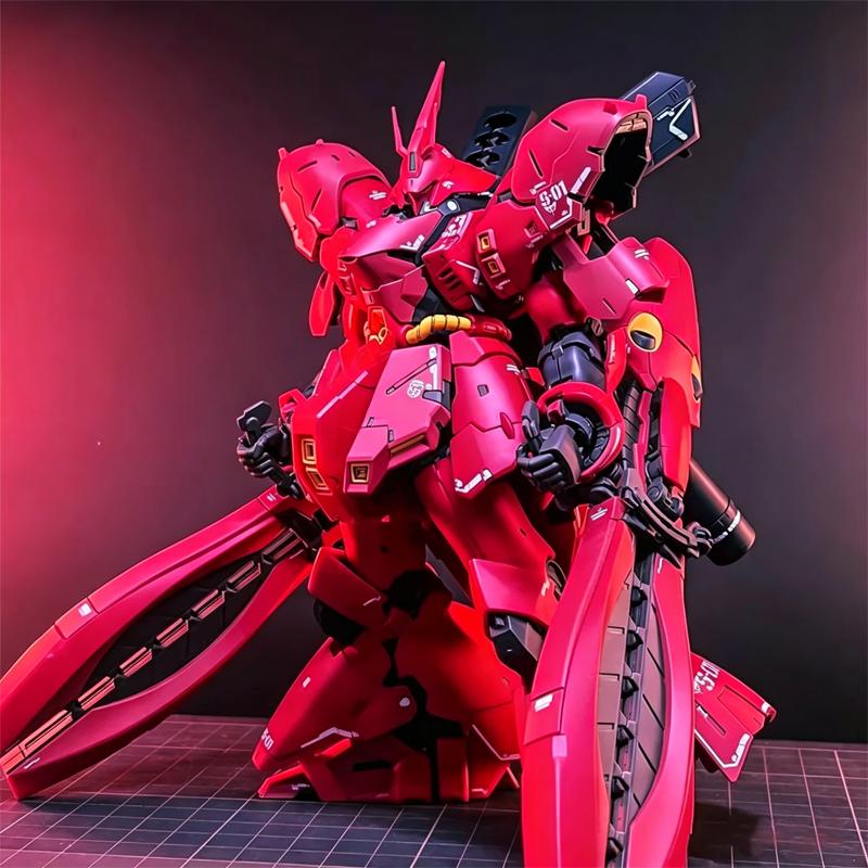 

RG 1/144 Sazabi Fukuoka Side-F Limited Plastic Assembly Model Kit Action Figure Boy Puzzle Toy Collectible Desktop Ornament Gift красный