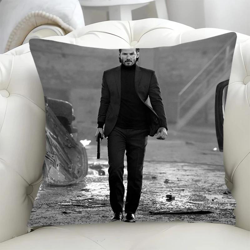 Sofa Cushion Cover 45x45cm John Wick Pillowcase 45*45 Pillow Cases for Bed Fall Decor Decorative Pillowcases 40x40 Lounge Chairs