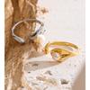 Yhpup New Stainless Steel Imitation Pearl Adjustable Ring Prevent Allergy Metal PVD Plated Chic Fashion Finger Jewelry Recommend
