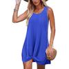 Womens Twisted Mini Dress Sleeveless Swimsuit Coverup Bathing Suit Beach Vacation Clothes 2025