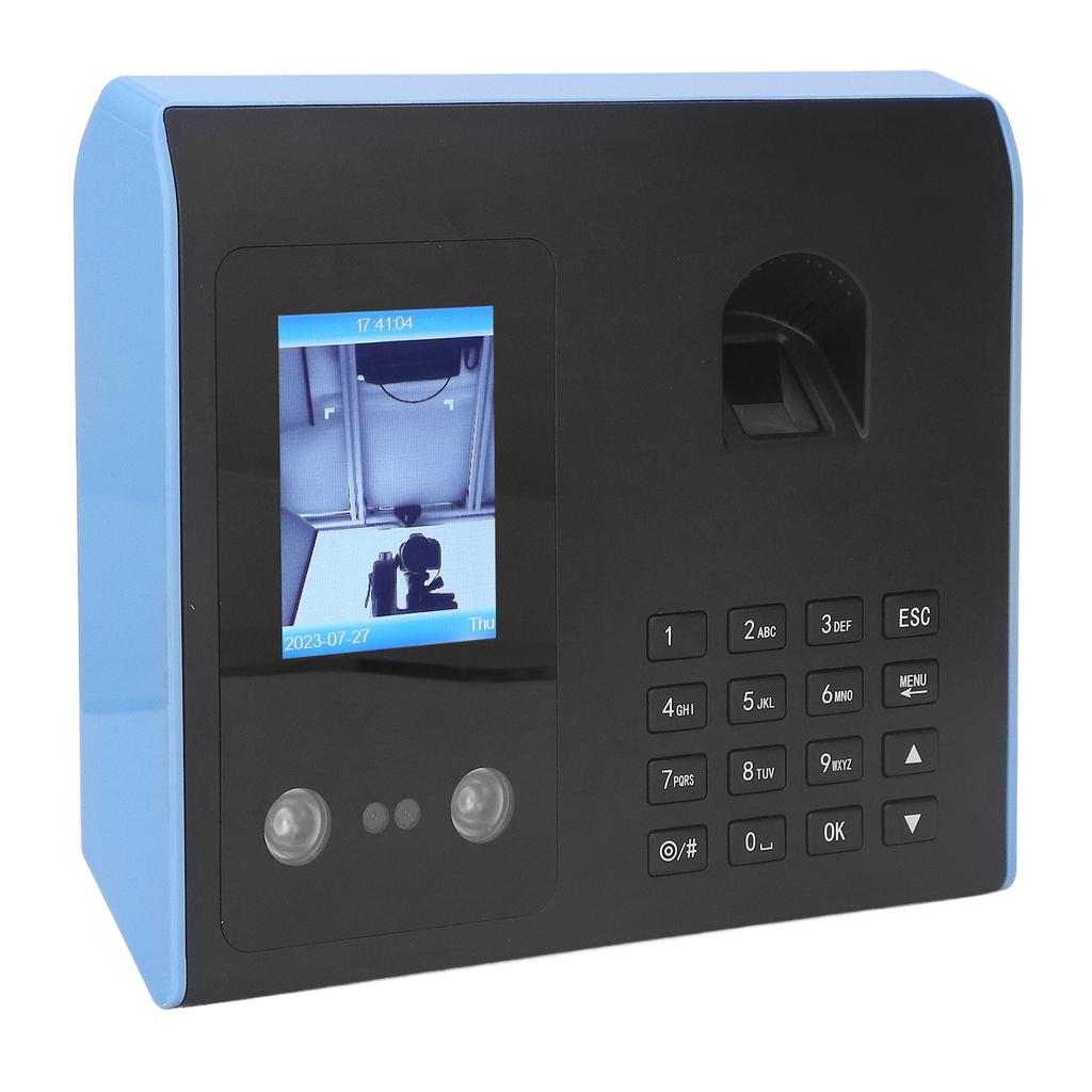 Attendance Machine Biometric Face Fingerprint Password Check In Machine Time Clock 100‑240V for Office US Plug