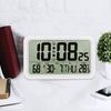 Alarm Clock Digital Wall Clocks with Date Week Indoor Temperature & Humidity Battery Operated Small Desk Clock